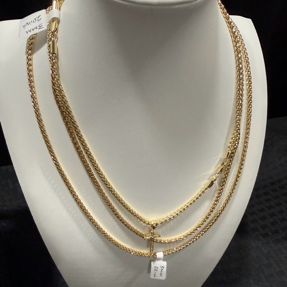 Elegant Gold Filled 3mm Milano Wheat Chain necklace - Picture 4 of 7